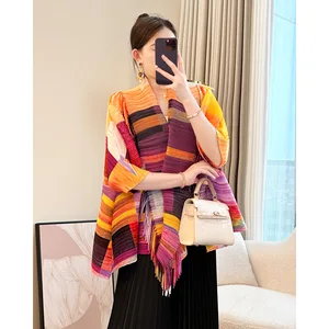 2026 New All-Match Women's Fashion Cardigan Top Distinctive Outer Wear with Tassels Spring Summer Collection-Large Size Scarves