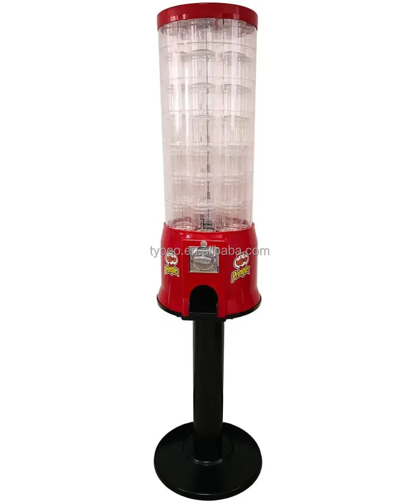 Торговый автомат для чипсов Pringle Potatoo 33 дюйма большой емкости уникальный с монетоприемником полуавтоматический