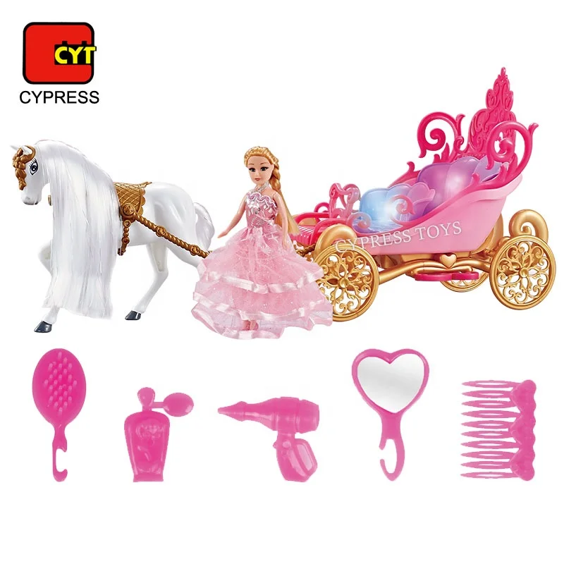 princess doll and carriage