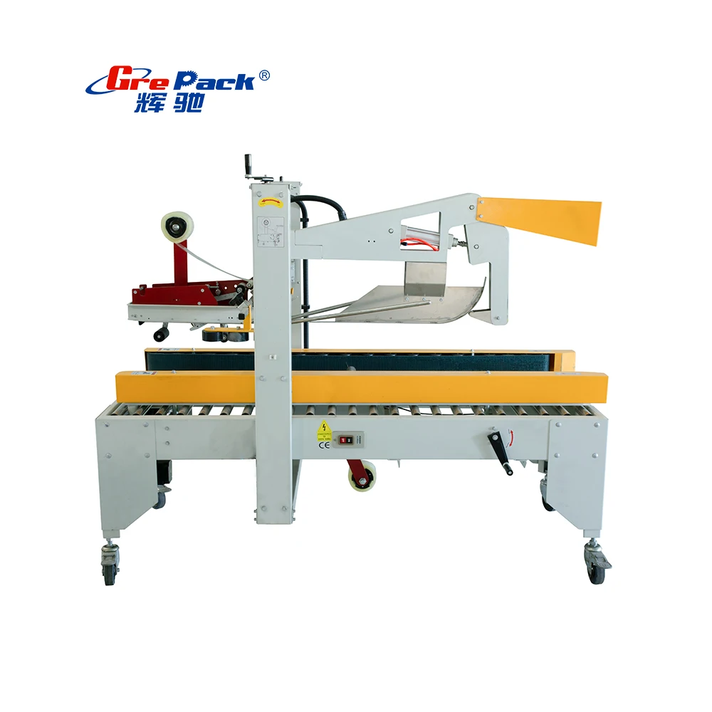 Grepack Automatic Flaps Folding Carton Sealing Machine with Case Box Tape Sealer