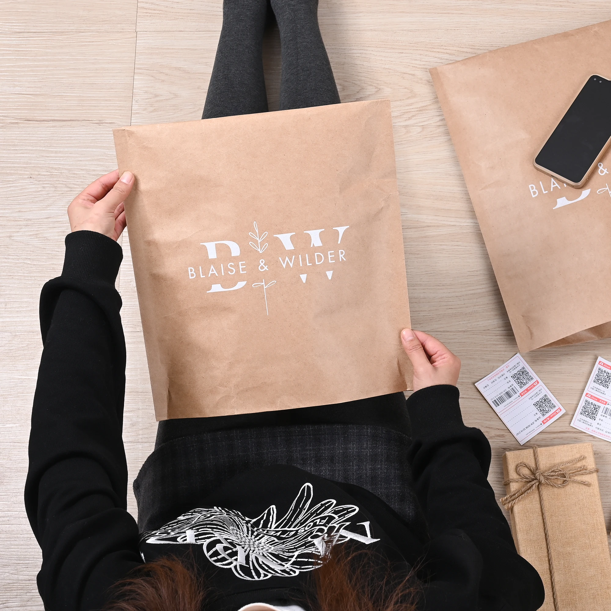 Custom Eco Friendly Biodegradable Kraft Paper Mailer Brown Paper ...