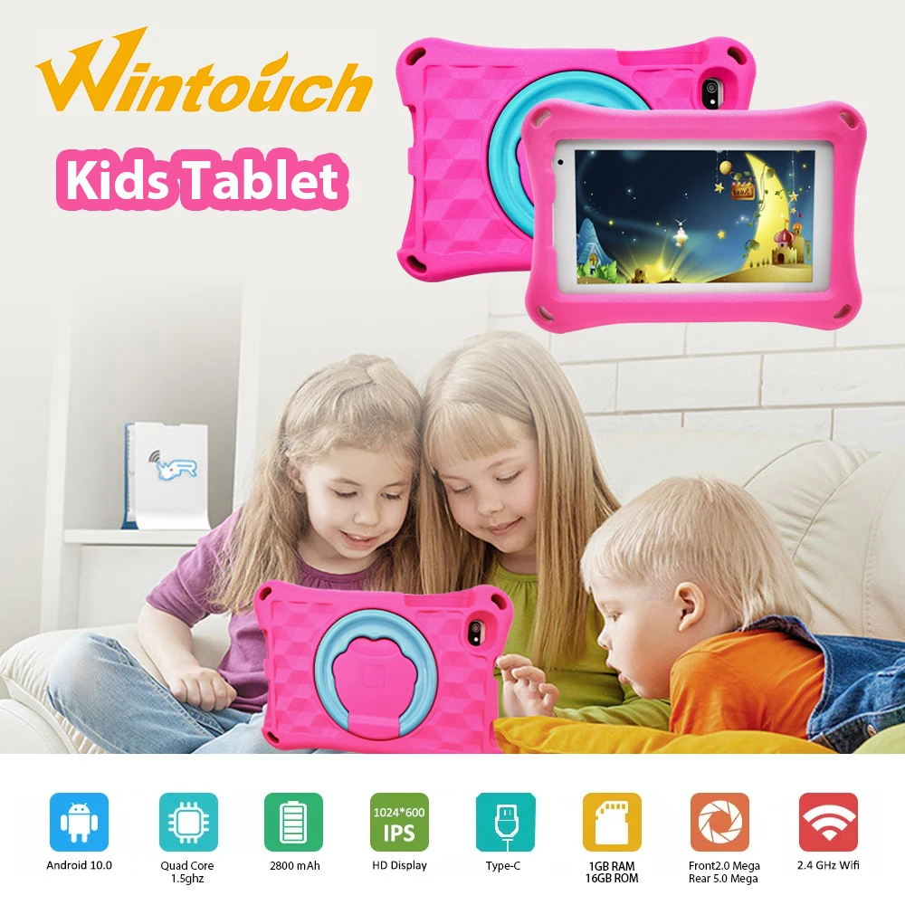 Fast Shipping in Stock Wifi 1 Pcs MOQ Child Educational Tablets 1gb Ram 16gb Rom 7 Inch Android Kids Tablet Pc