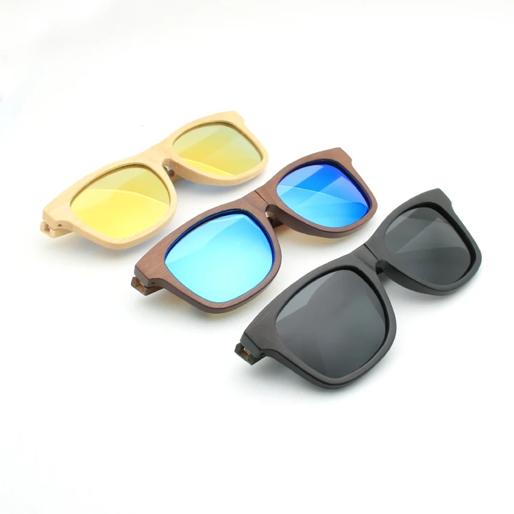 2019 Fashionable Design Your Own Polarized Folding Bamboo Sun Glasses Sunglasses