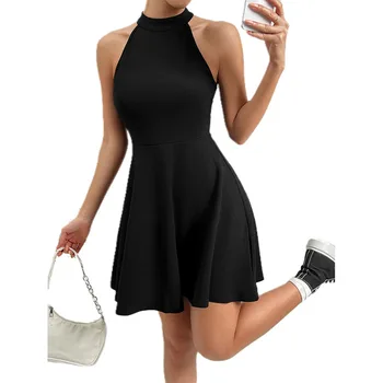 Hot-Selling Sleeveless Halter Dresses Durable Women's Casual Sexy Dresses For Date Wear