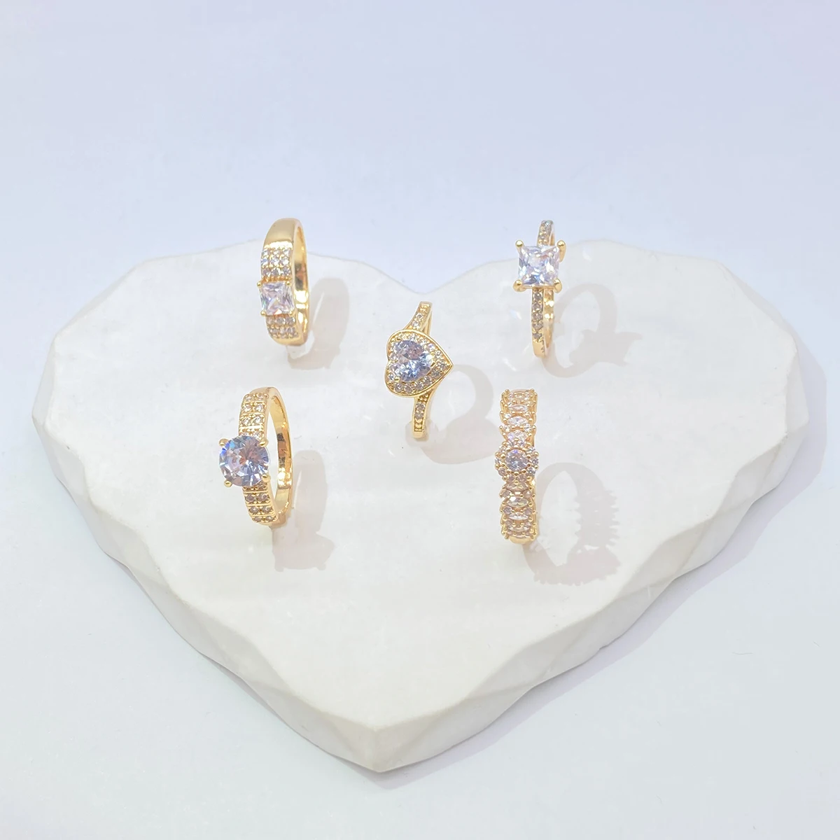Alibaba Rings Wholesale Fashion Engagement Rings - 18k Gold Paved Diamonds