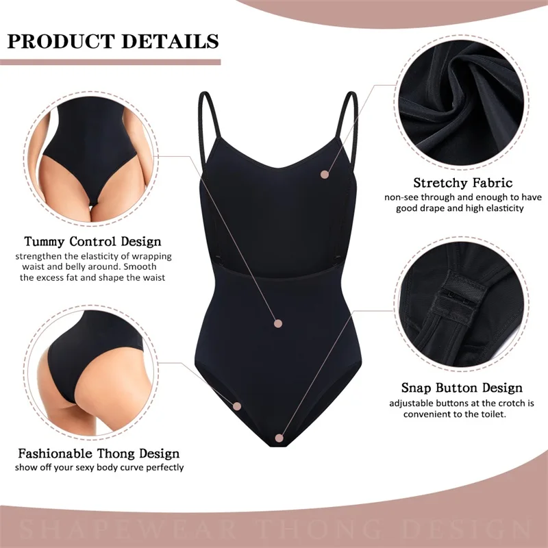 Hot Sale Full Body Women Plus Size Seamless Tummy Control Shaper Shoulder Strap Waist Trainer Backless Thong Bodysuit Shapewear supplier