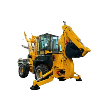 Mini 4x4 Compact Tractor Backhoe Loader WZ30-25 25 with Front End Loader Bucket Equipped with Yunnei Engine for Sale
