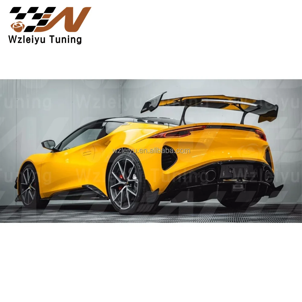 Emira Rear Spoiler MT Style Dry Carbon Fiber Rear Trunk Spoiler Wing for Lotus Emira
