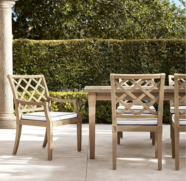 Teak Furniture Outdoor Expandable Dining Table 6 Chairs Set - Buy ...