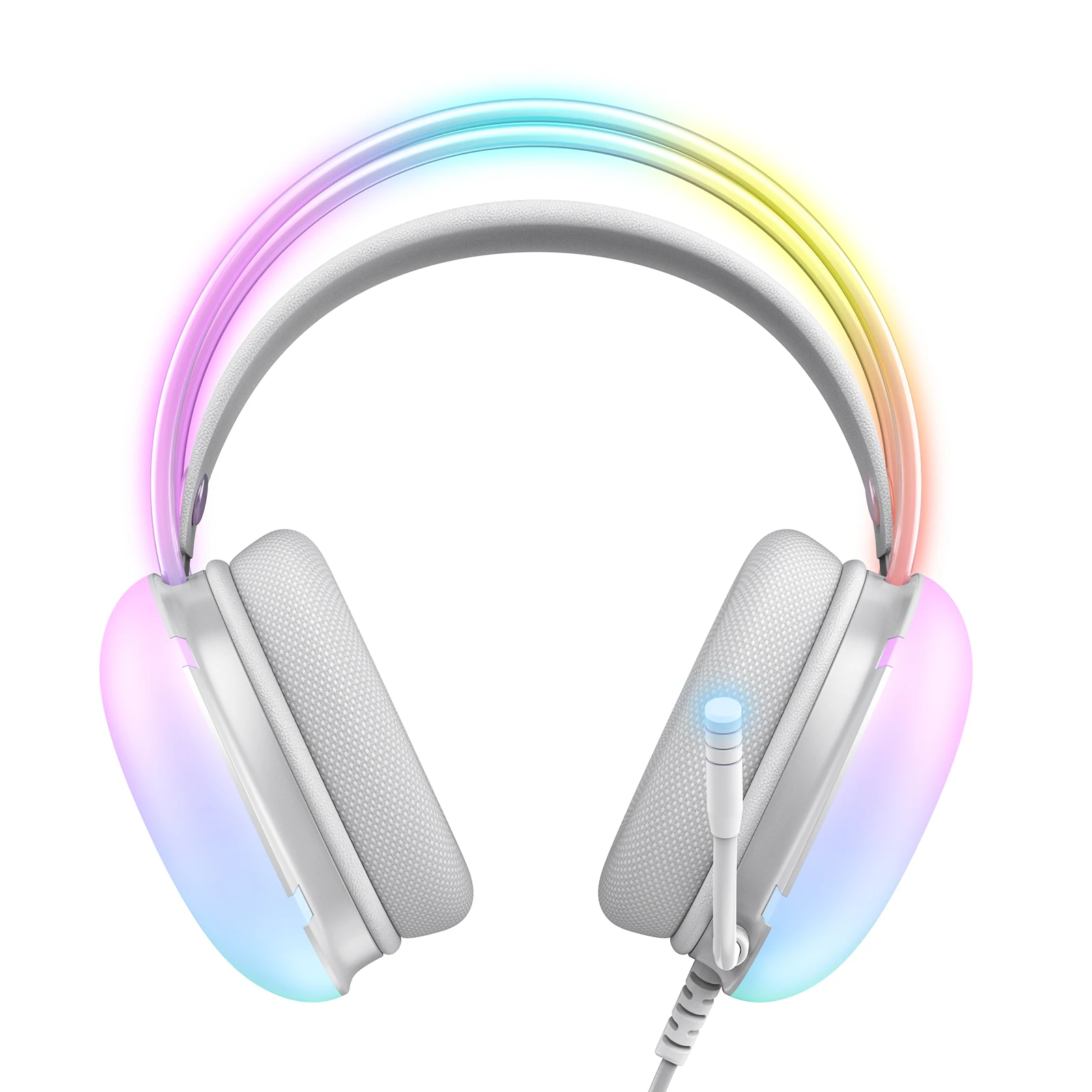 鬼熊 X25 オーバーイヤー ガールズ RGB ゲーミングヘッドホン サウンド