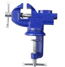 Factory Wholesale Mini Movable Iron and Steel Bench Vise Cast Iron Industrial Stationary Base