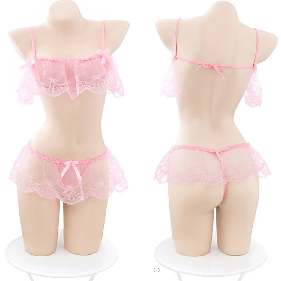 Conjunto de lencería al por mayor, ropa interior Sexy de encaje