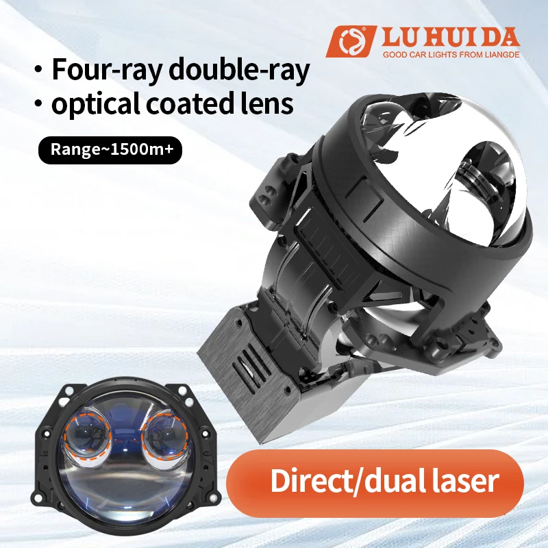 High Definition Car Detailing Light Led M7 New Three-eye High-power Bifocal Lens with Laser Bi Project Light Bulbs for Cars
