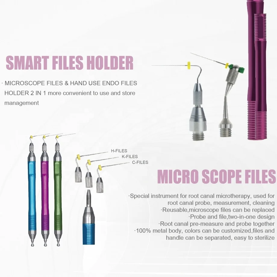 Micro File New Product Smart Files Holder and Micro Scope Files with 1 Handpiece+ ...