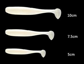 Noeby Stock Soft Plastic Fishing Silicone Artificial Double Color Baits Shiner Saltwater Freshwater Trout Redfish Fishing Lures – Soft Lure – view 3