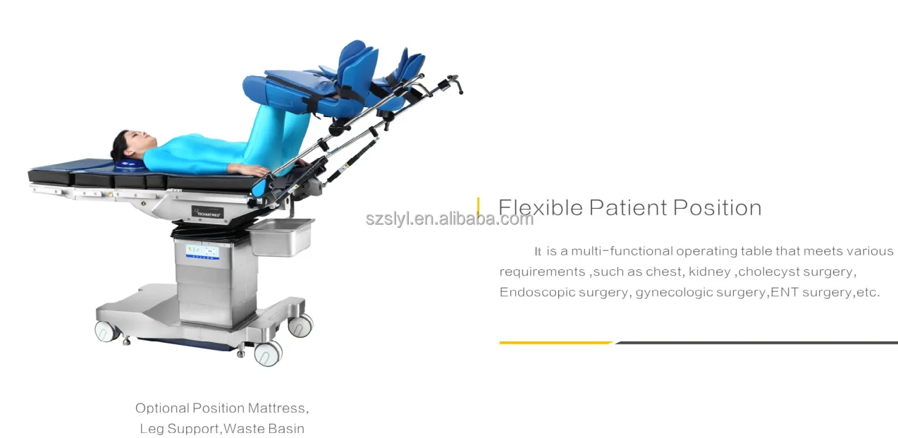 Multi-functional Hydraulic Gynecologic Surgery Table Electro- Hydraulic ENT Operating Table
