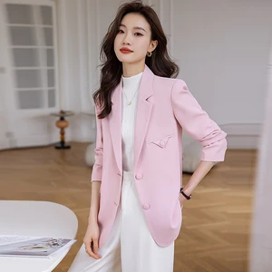 High Quality Autumn Women's Long Sleeve Ladies Office Business Suit Formal Women's Sports Jacket Fashion Multicolor Coat