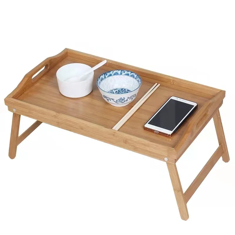 Computer Handle Table Multifunctional Breakfast Tray Table With Handles Folding Legs Laptop ...