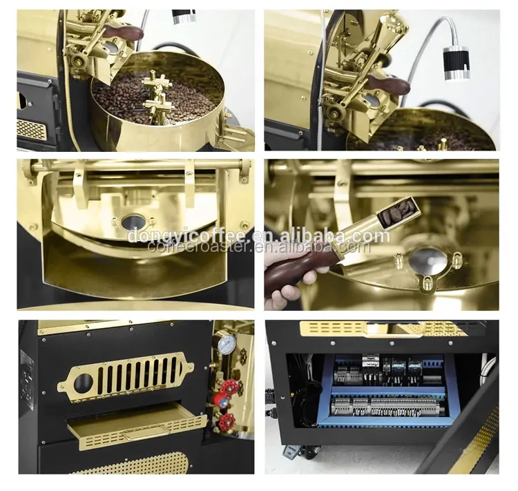 12 кг Коммерческая обжарочная машина для кофе, газовая обжарочная машина для зеленых кофейных зерен