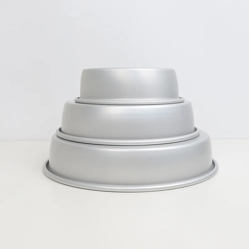 Ametalurgica - Stampi Per Torte Rotondi In Alluminio - Teglie Da Forno Resistenti E Anti Corrosione, Diametro 30mm - 2