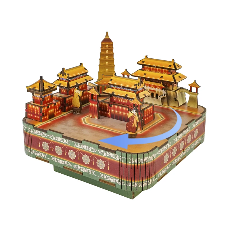 唐木 香盒 Tonecheer Dream to Tang Dynasty Chinese Style Music Box