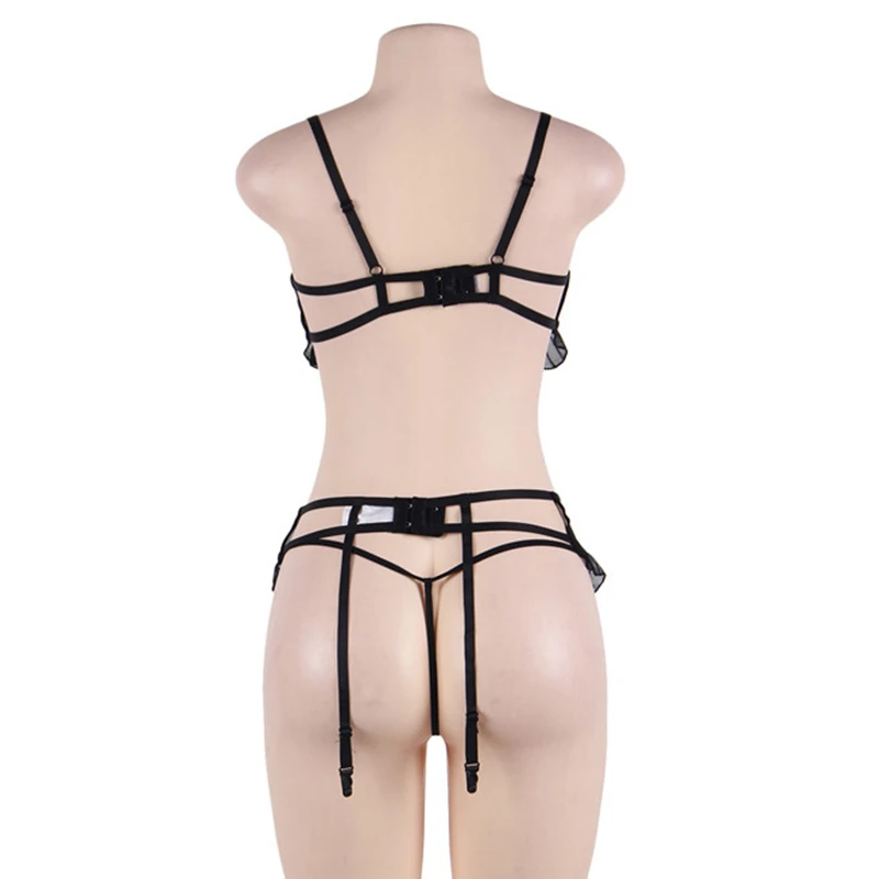 Exquisite Package Box Custom Floral Lace Hollow Plus Size Bra and Brief Panties Sexy Women Lingerie Sets