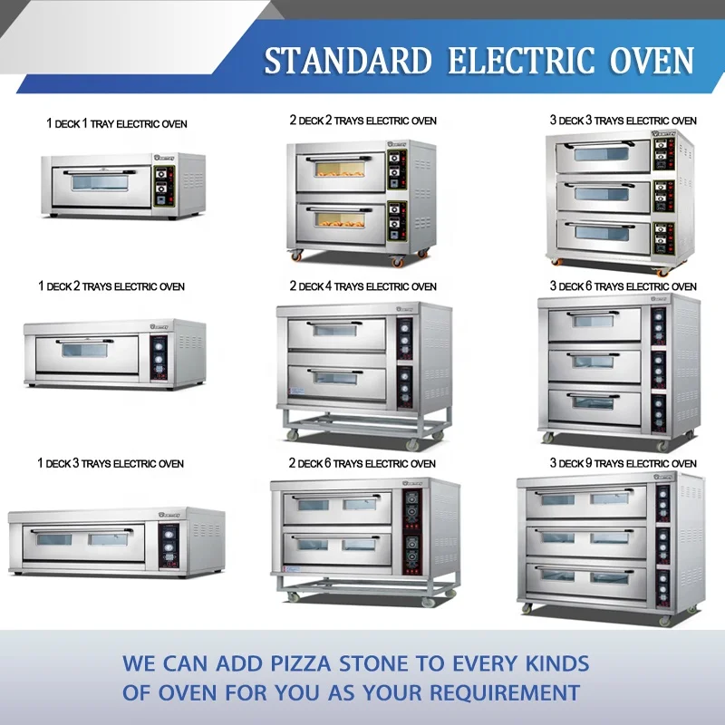 Ultra Good Electric Machine Cheap No Conveyor Belt Pizza Deck Oven Cooking Pizza and Bread Professional Baking Ovens Bake Tray - Image 2