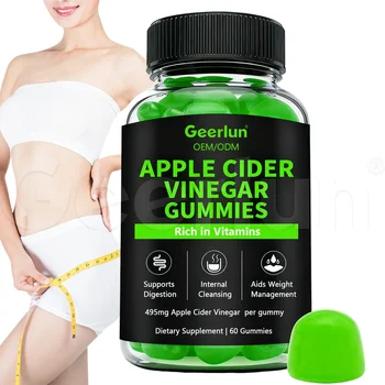 Customized Label Natural Fat Burner Gummy Appetite Control Vitamin B12 Energy Boost Supplement Apple Cider Vinegar ACV Gummies