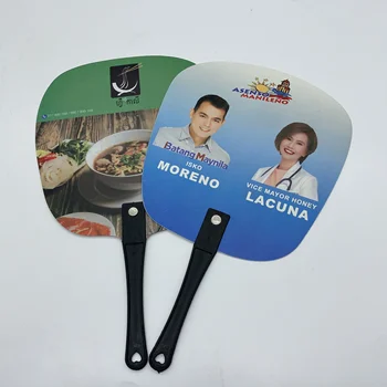 custom made souvenir promotion use plastic pp hand fan