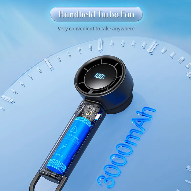 Led Display Handheld Fan, Portable, 3.7 V, USB - detail 14