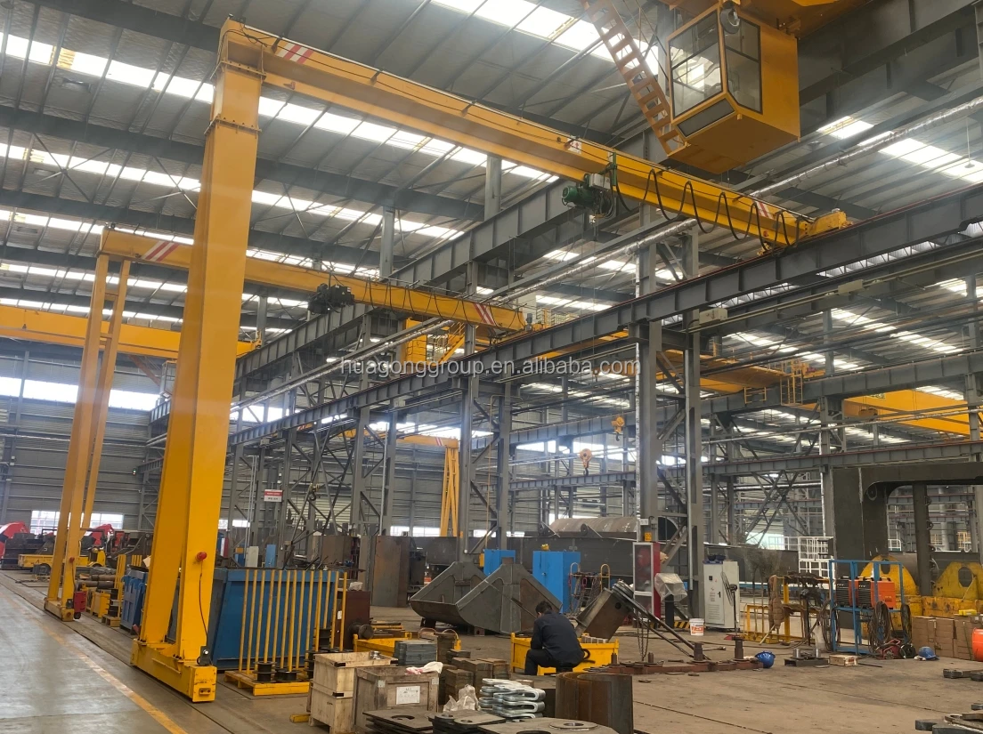 Rail Traveling  10 Ton 30 Ton 50 Ton 15 Ton 25 Ton Single Leg Single Beam BMH Type Semi Gantry Crane