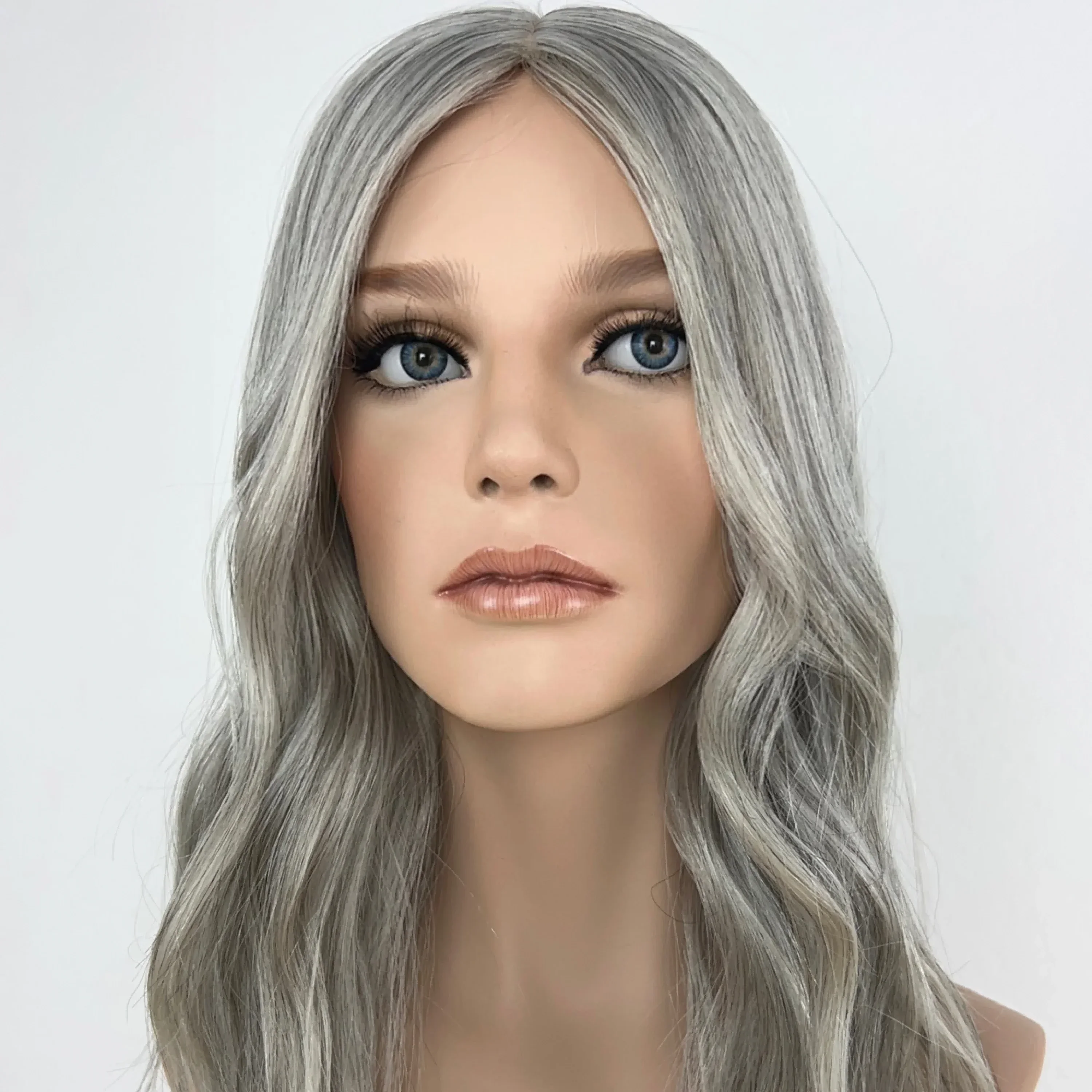 Pepper and Salt Grey Silk Top Topper European Hair Clip in