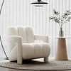 Option en laine d'agneau blanc cassé - sans table d'appoint
