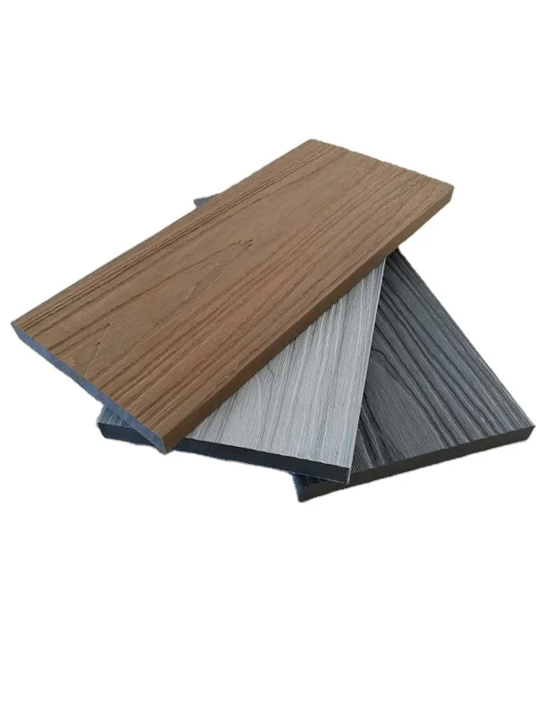 Natural 15mm Solid Wood Decking Edge 3d Embossing Edge Board Wpc