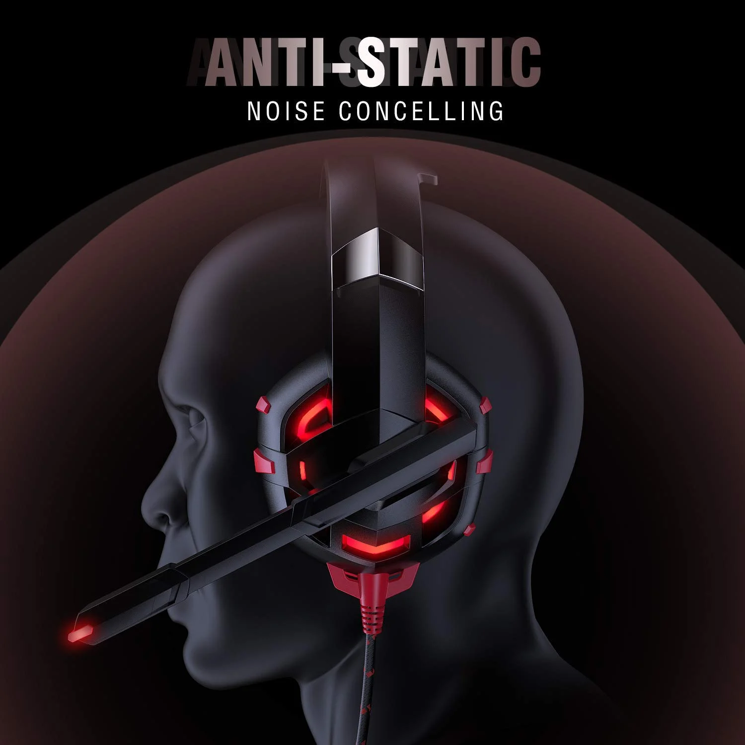 K2Pro игровая гарнитура ONIKUMA лидер продаж профессиональные игровые наушники со светодиодной подсветкой красного и синего