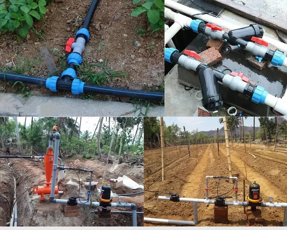 Drip Irrigation Pipes And Fittings 90 Degrees Tee With Male Thread