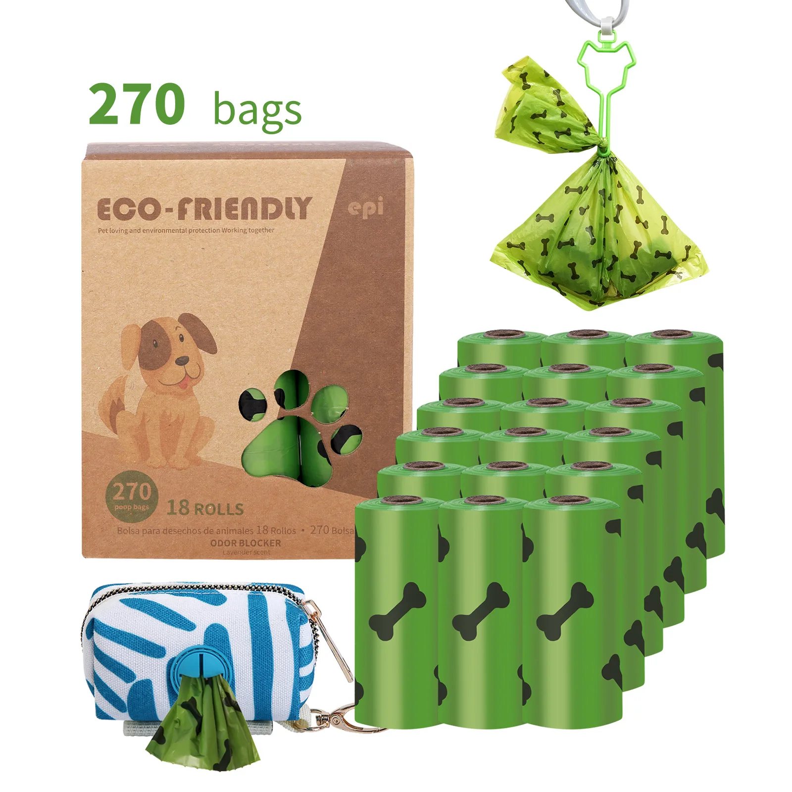 Custom Printed Doggie Pet Poop Bags Dog Shit Waste Bags Biodegradable