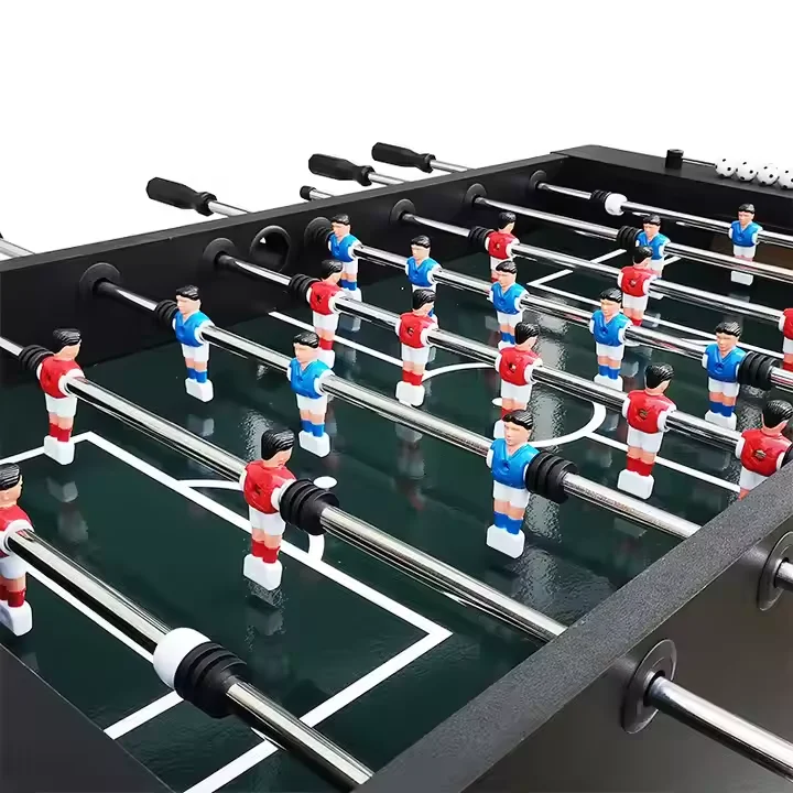 High Quality Durable Heavy MDF Steel Adult Black Foosball Soccer Table with ABS Players and 4 Soccer Balls