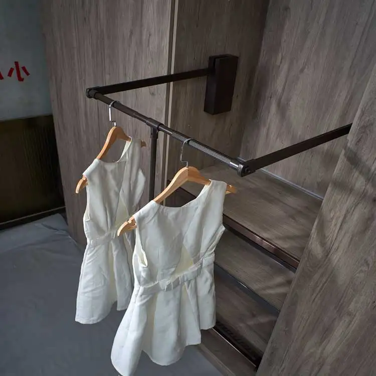 Colgador de ropa para armario, accesorios de Metal, aluminio