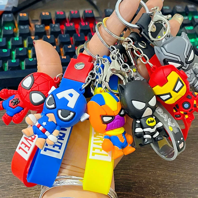 Hot Selling Avengers Key Chain Cartoon Animation Super Hero Doll Marvel