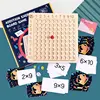 Multiplication practice board with 56 cards