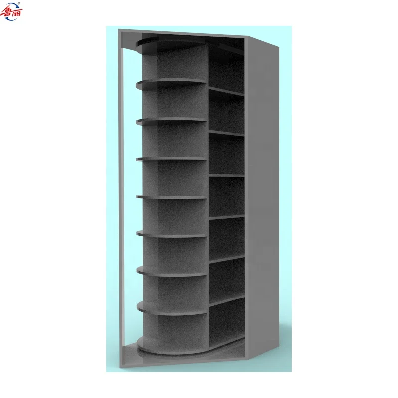 Corner White Rotating Shoe Rack 7tier Saving Space Shoe Cabinet