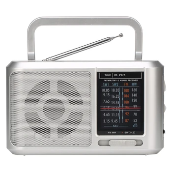 Shortwave Listening Analog Radio Transistor AM FM Portable Radio Support Earphone Operated by 2*UM-1 Batteries for Elder