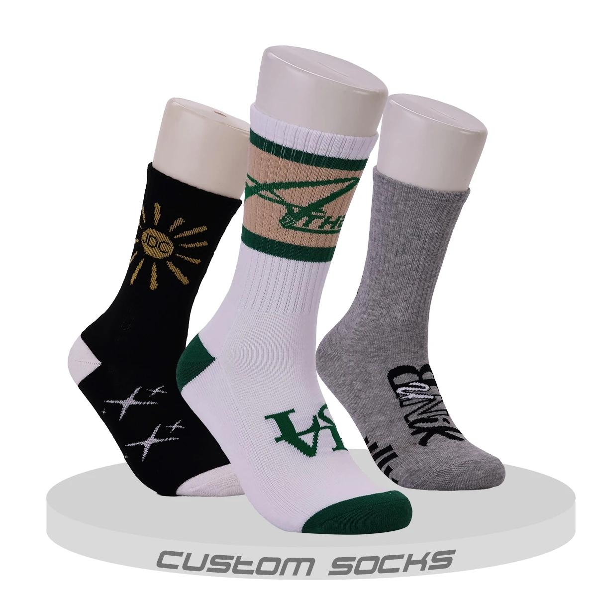 black and blue gold and white dress Custom Photo Dress Socks for Men| DatTeeBiz main image 1