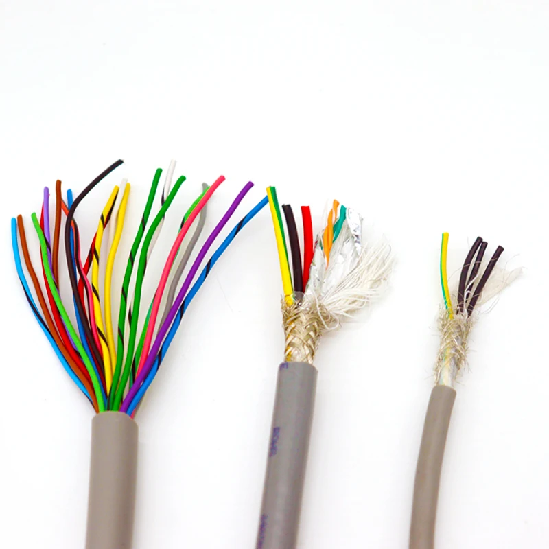 Multi Core Control Cable 14 16 18 20 22 Core Shield Cable Wire Liycy Jz oz 0.3 0.5 0.75 1 mm Shielded Braid Flex Sensor Kabel
