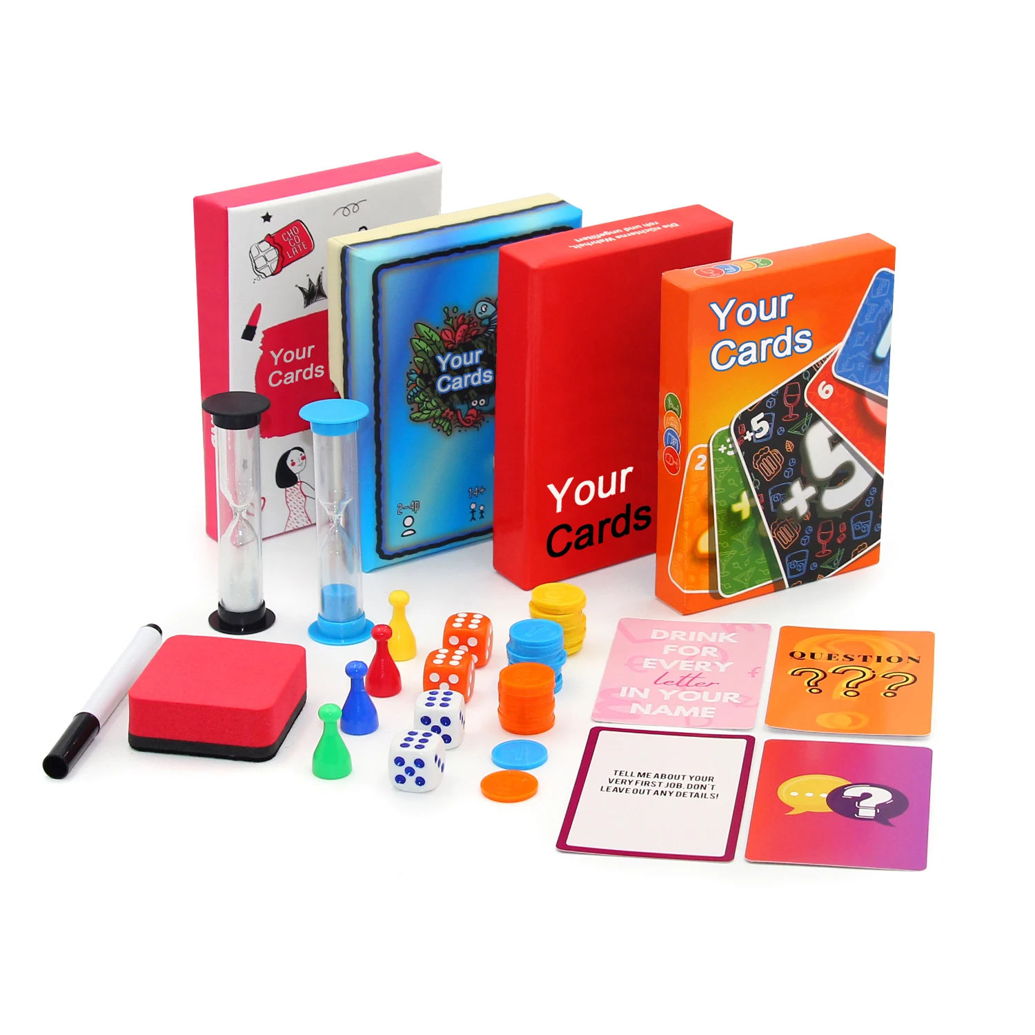 Китайская фабрика вечеринка питьевая игра карточная на заказ бумажная