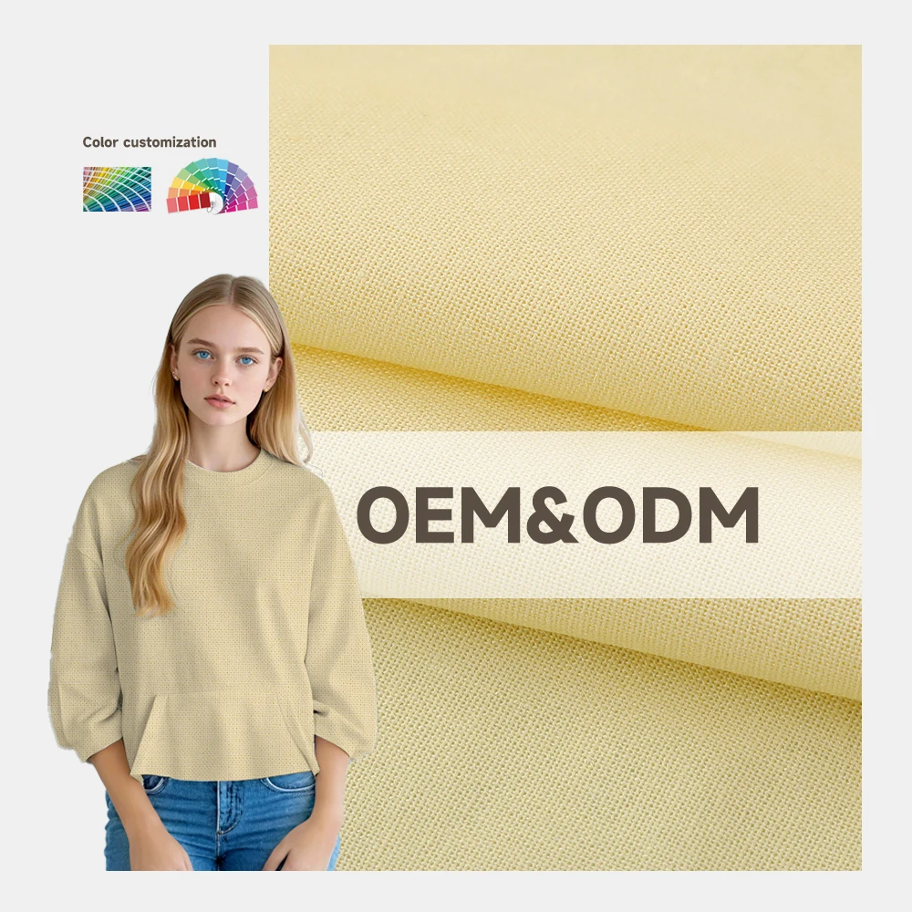 Direct Sale Chinese Factory Organic Linen Viscose Plain Weave Dye Fabric for Summer Clothing for Dresses Garments for Girls Boys