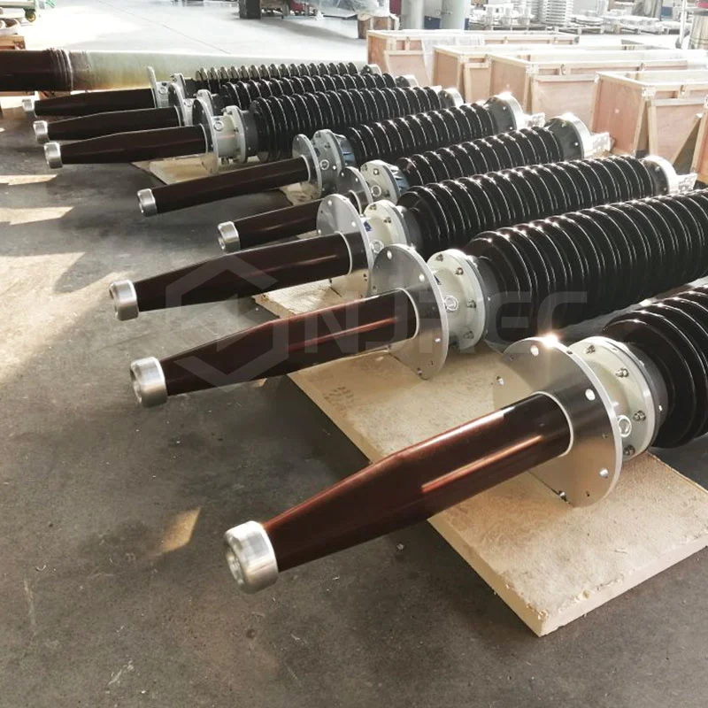 High Voltage RIP Transformer Insulator 123kV 145kV 2500A Porcelain Bushing
