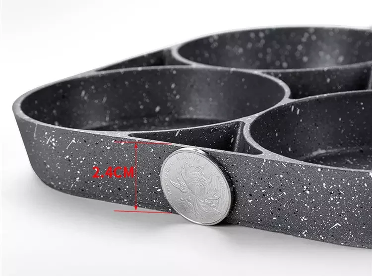 Non-stick Fried Egg Pot Flat-bottomed Frying Pan Kitchen Cooking Pot Omelette Pan 4-hole Medical Stone Frying Pan