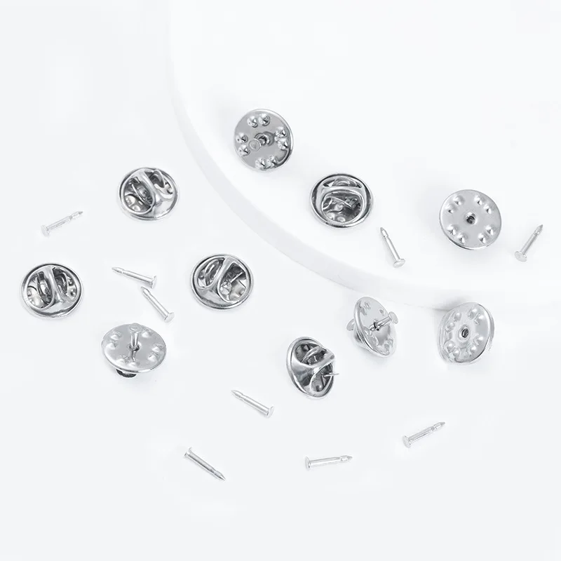 Wholesale Stainless Steel Butterfly Buckle Needle Spur Needle Nail Pins DIY Accessories Brooch Clutch Pin Backs